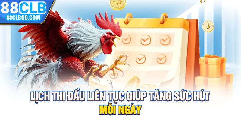 Lịch thi đấu liên tục giúp tăng sức hút mỗi ngày