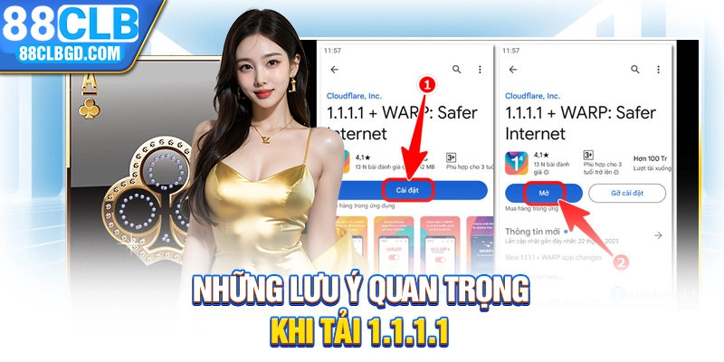 Những lưu ý quan trọng khi tải 1.1.1.1